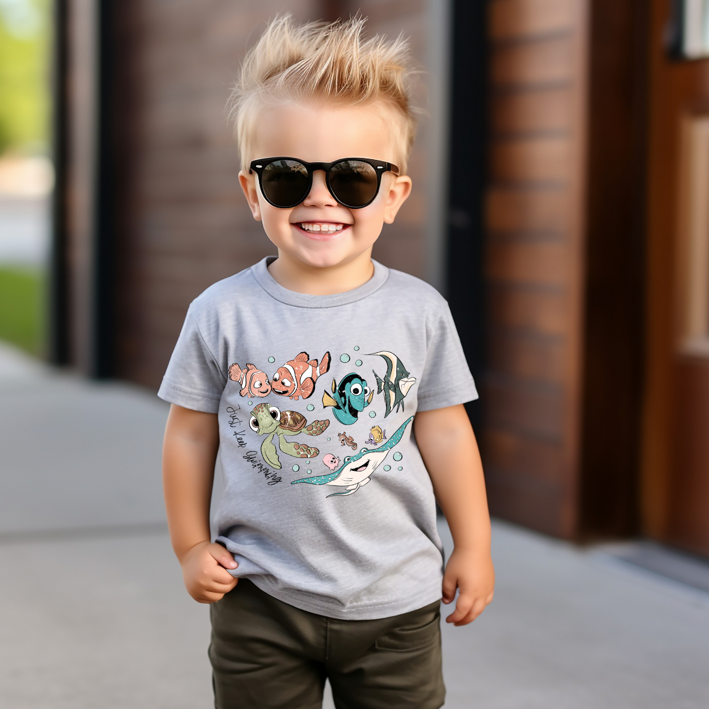 Just Keep Swimming graphic tee
