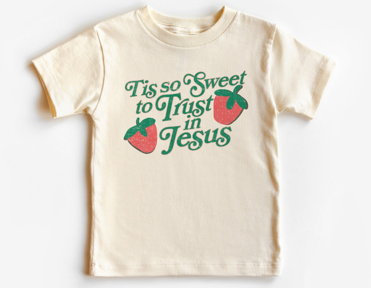 Tis so Sweet to Trust in Jesus graphic tee