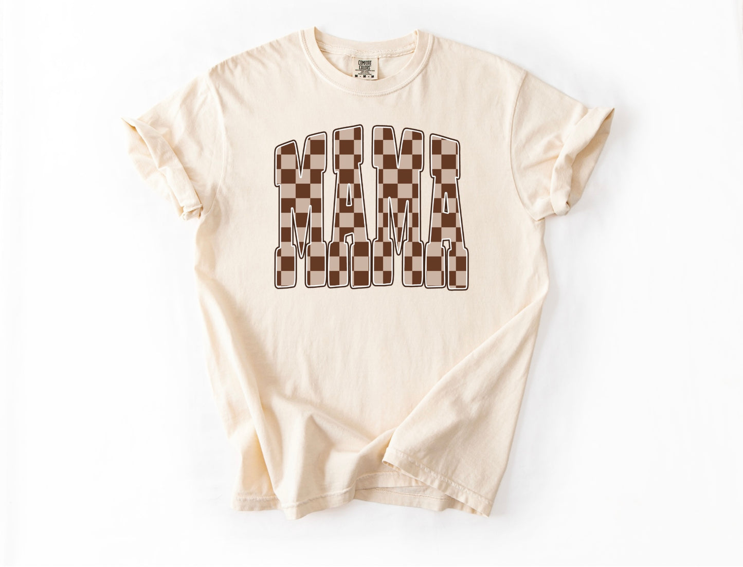 Chocolate Checkered Mama Tee