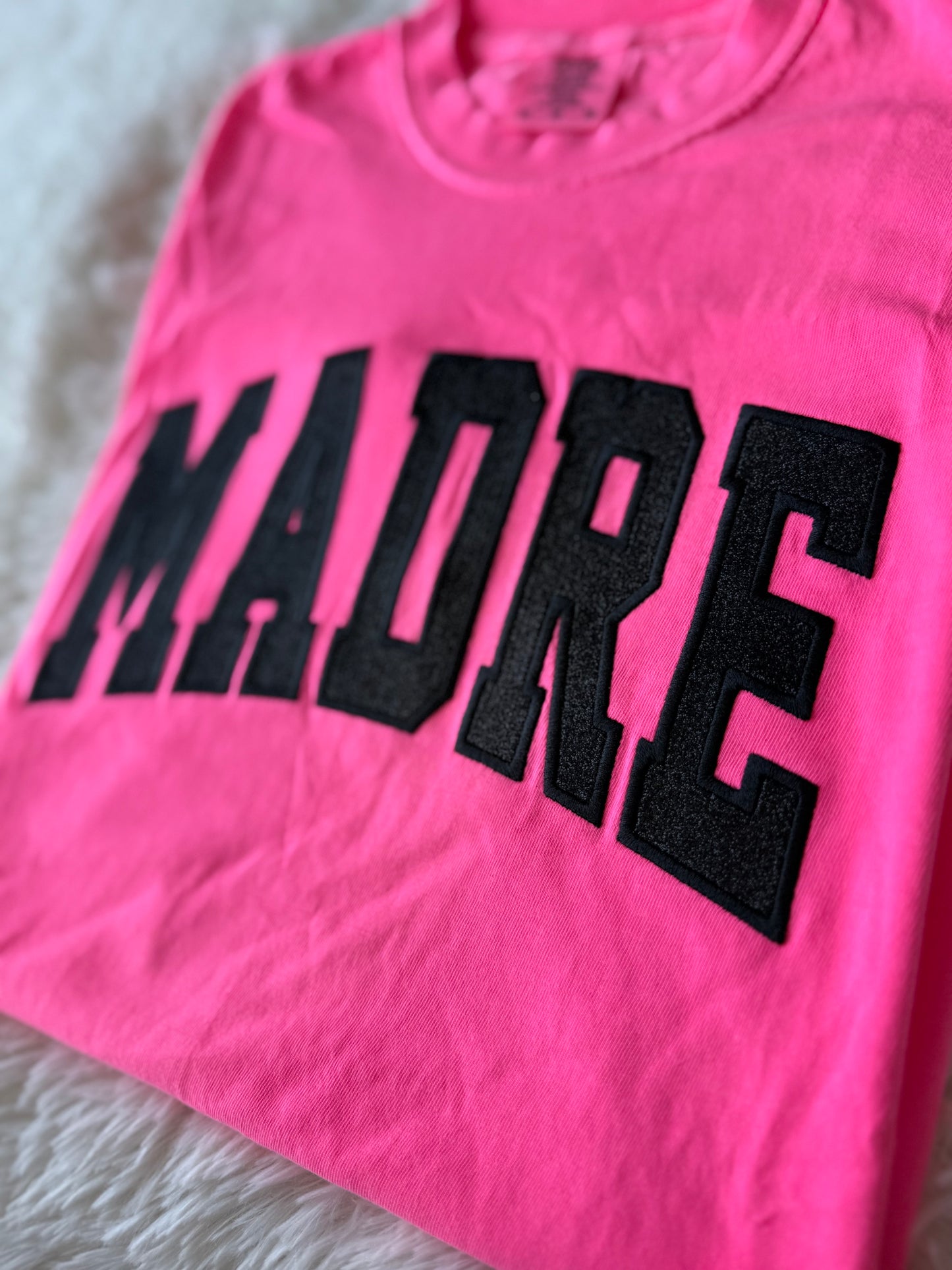 Custom Glitter Appliqué comfort colors tee