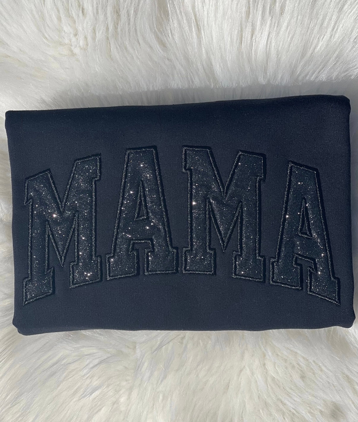 Mama Glitter Appliqué Sweatshirt