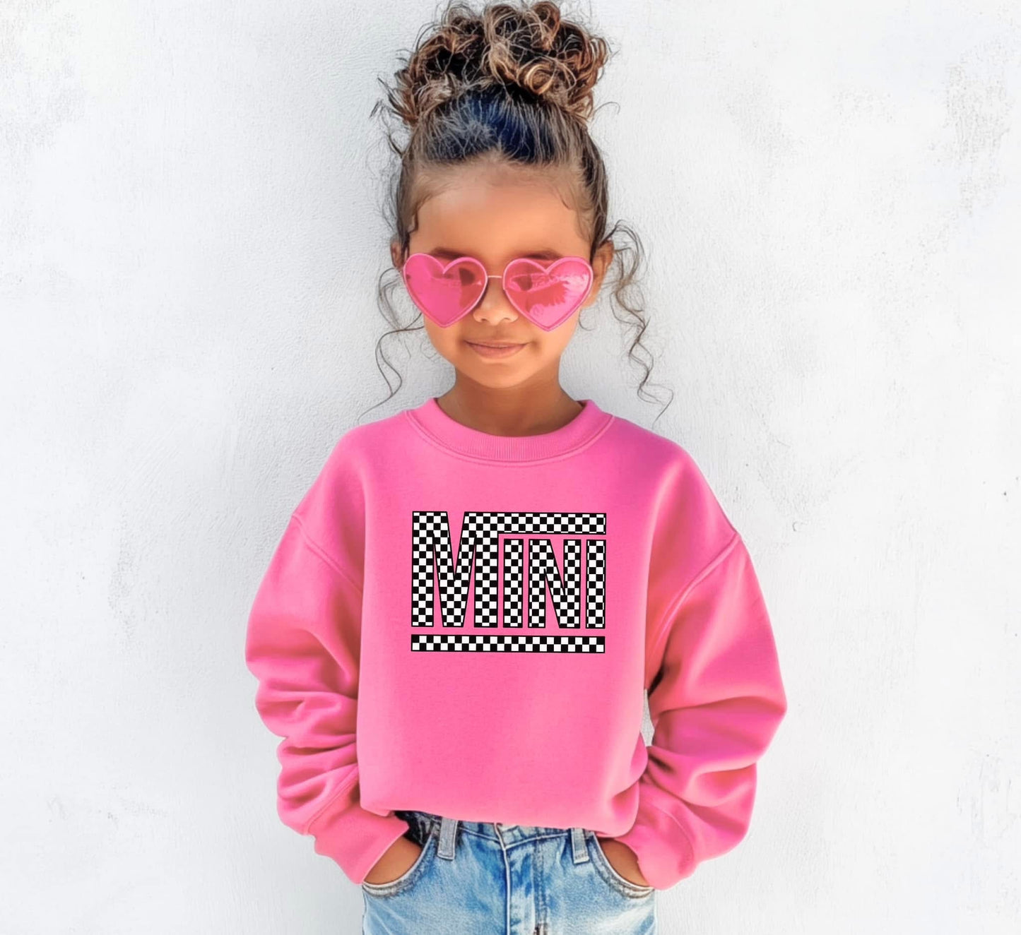 Mini checkered crewneck sweatshirt