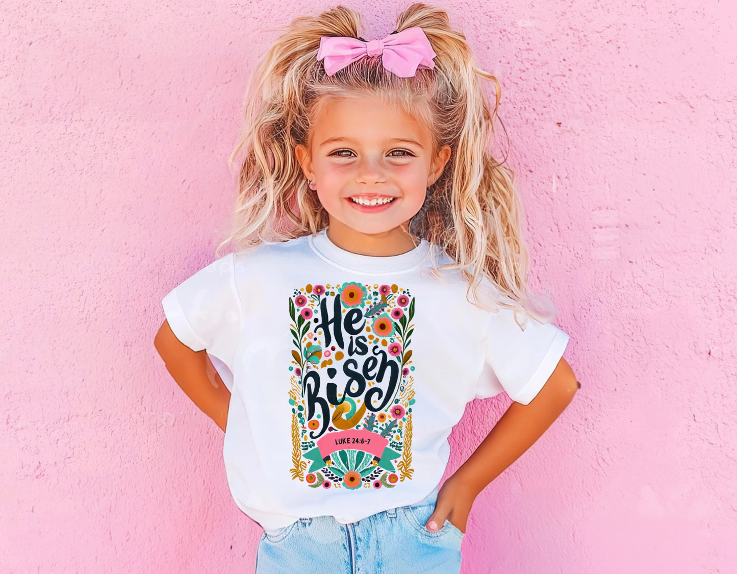 He Is Risen Kids Graphic Tee