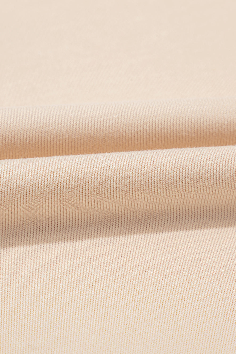 Apricot THANKS Chenille Embroidered Drop Shoulder Graphic Sweatshirt