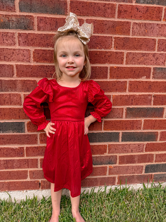 Glitter Red Christmas Dress