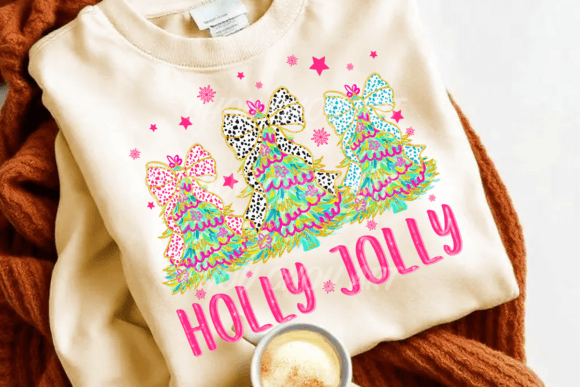 Holly Jolly Trio Christmas Trees Crewneck Sweatshirt