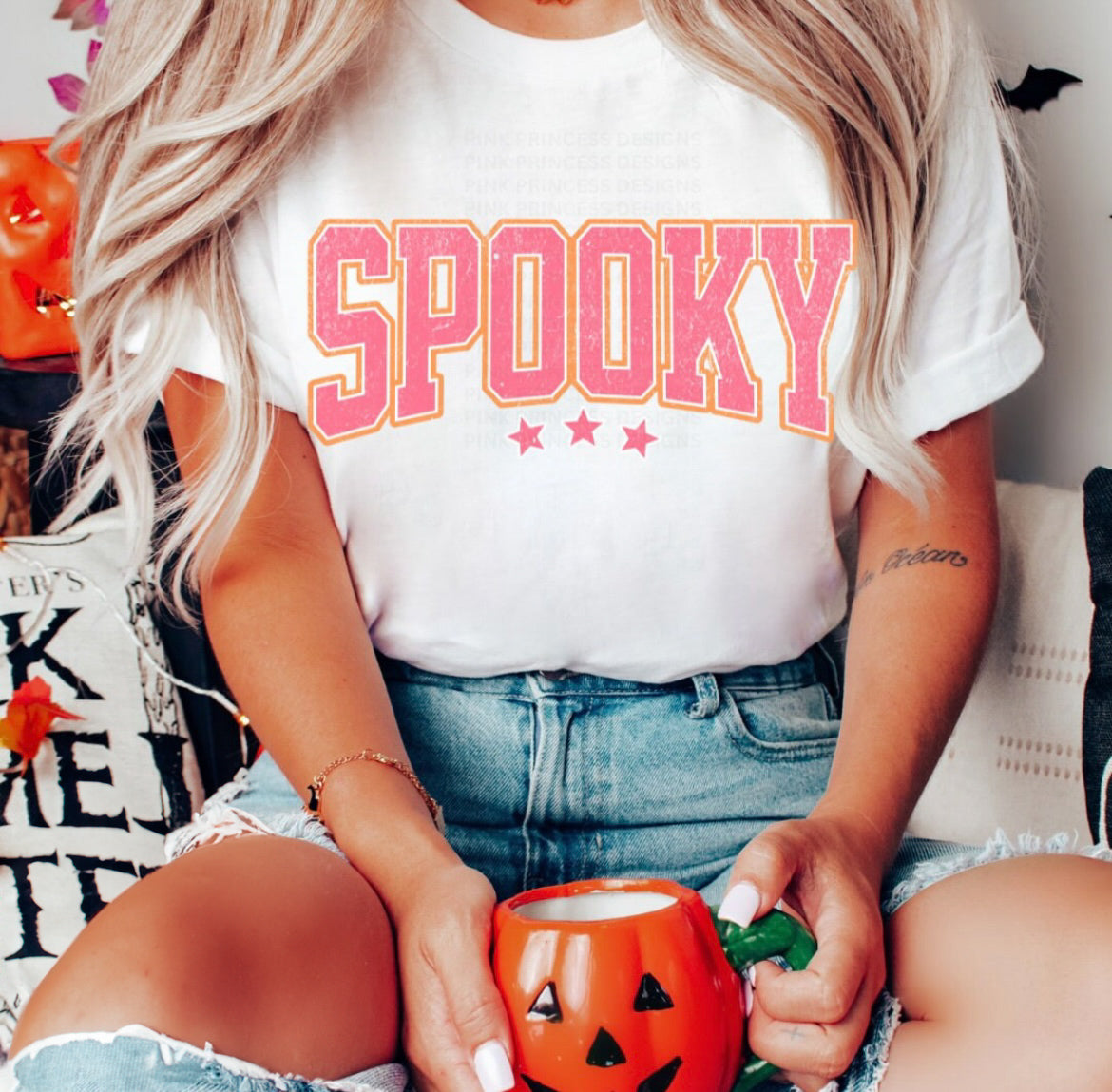 Spooky Varsity Letters Graphic Tee