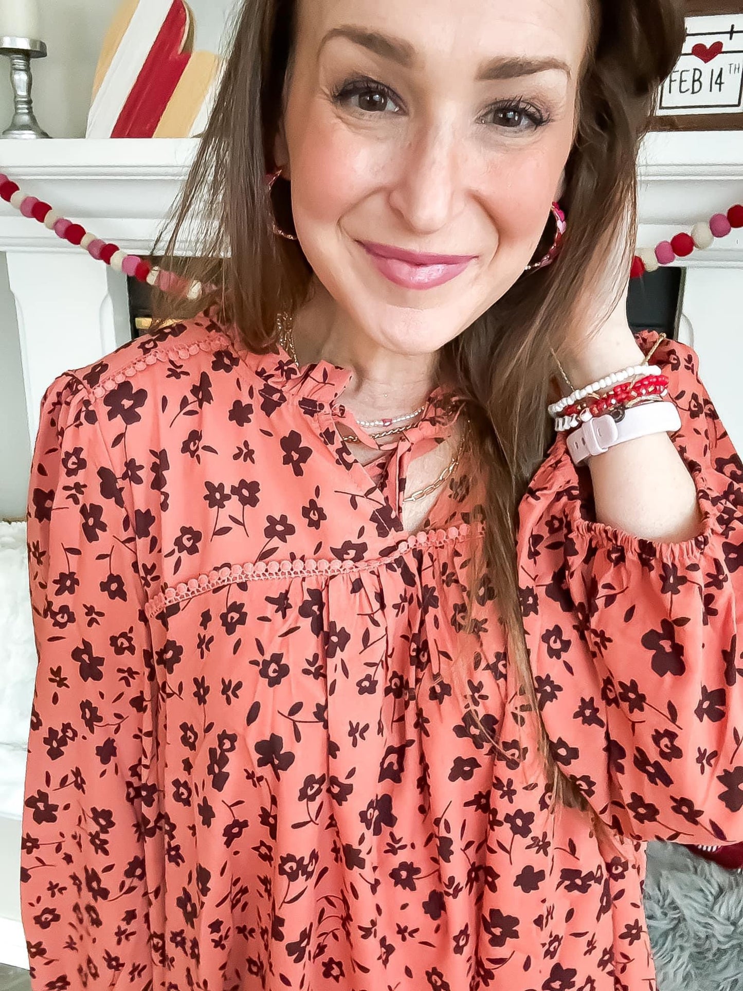 Umgee+ Dark Floral Blouse