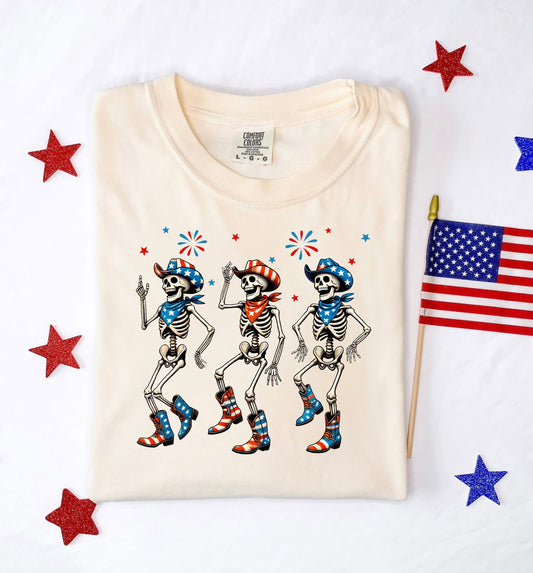 RWB dancing skellies graphic tee