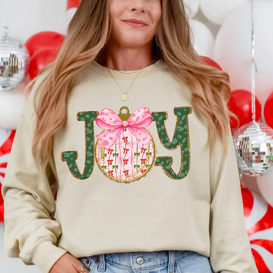 Joy Coquette Ornament Crewneck Sweatshirt