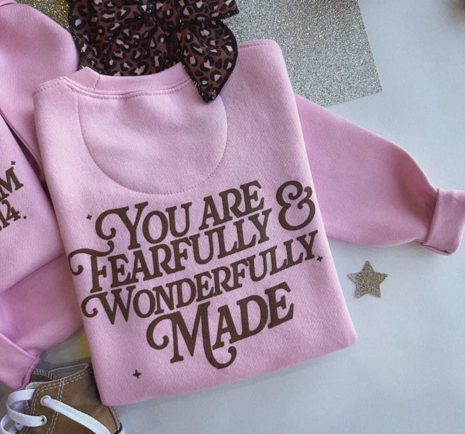 Fearfully & Wonderfully Made Toddler Sweatshirts