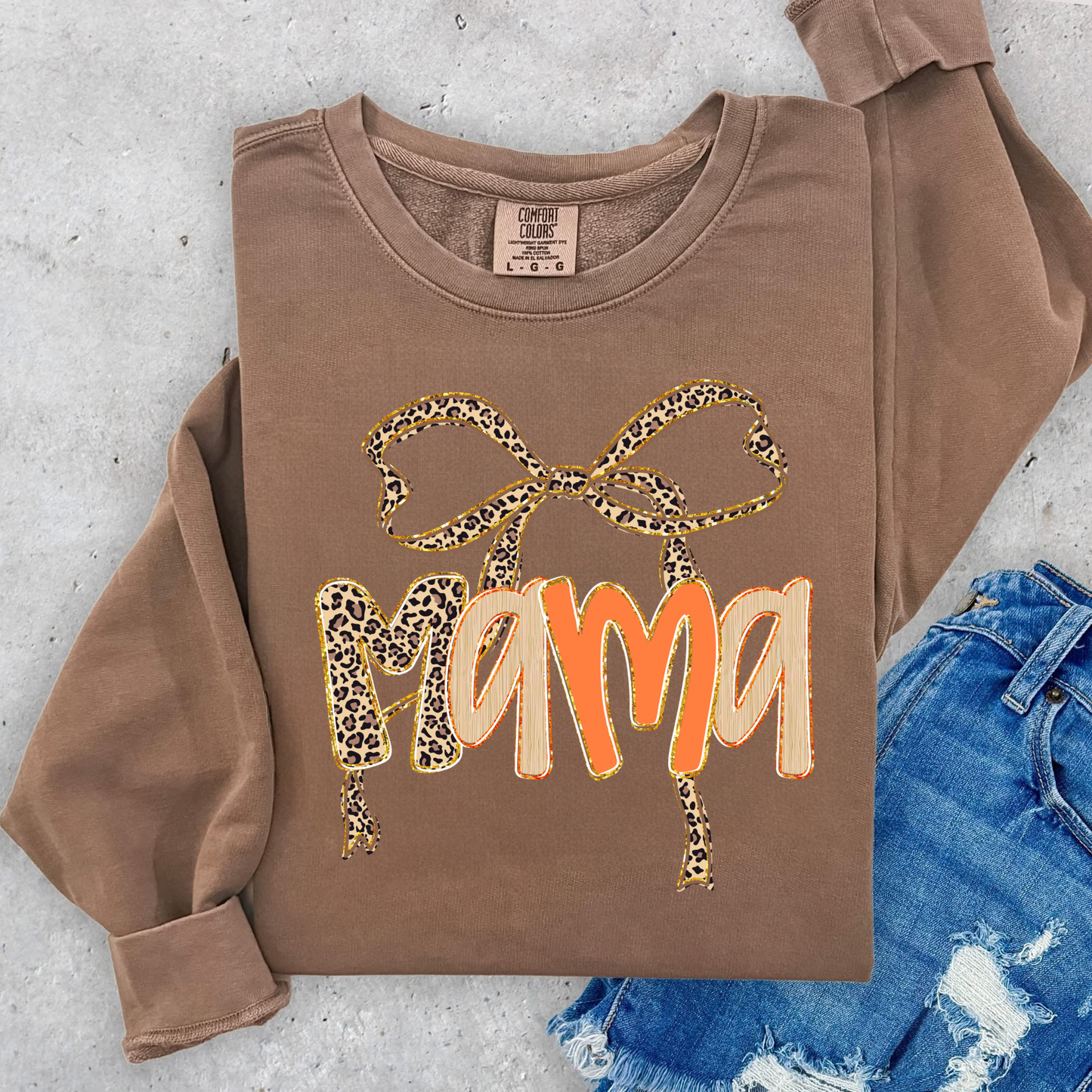 Custom fall leopard sweatshirt