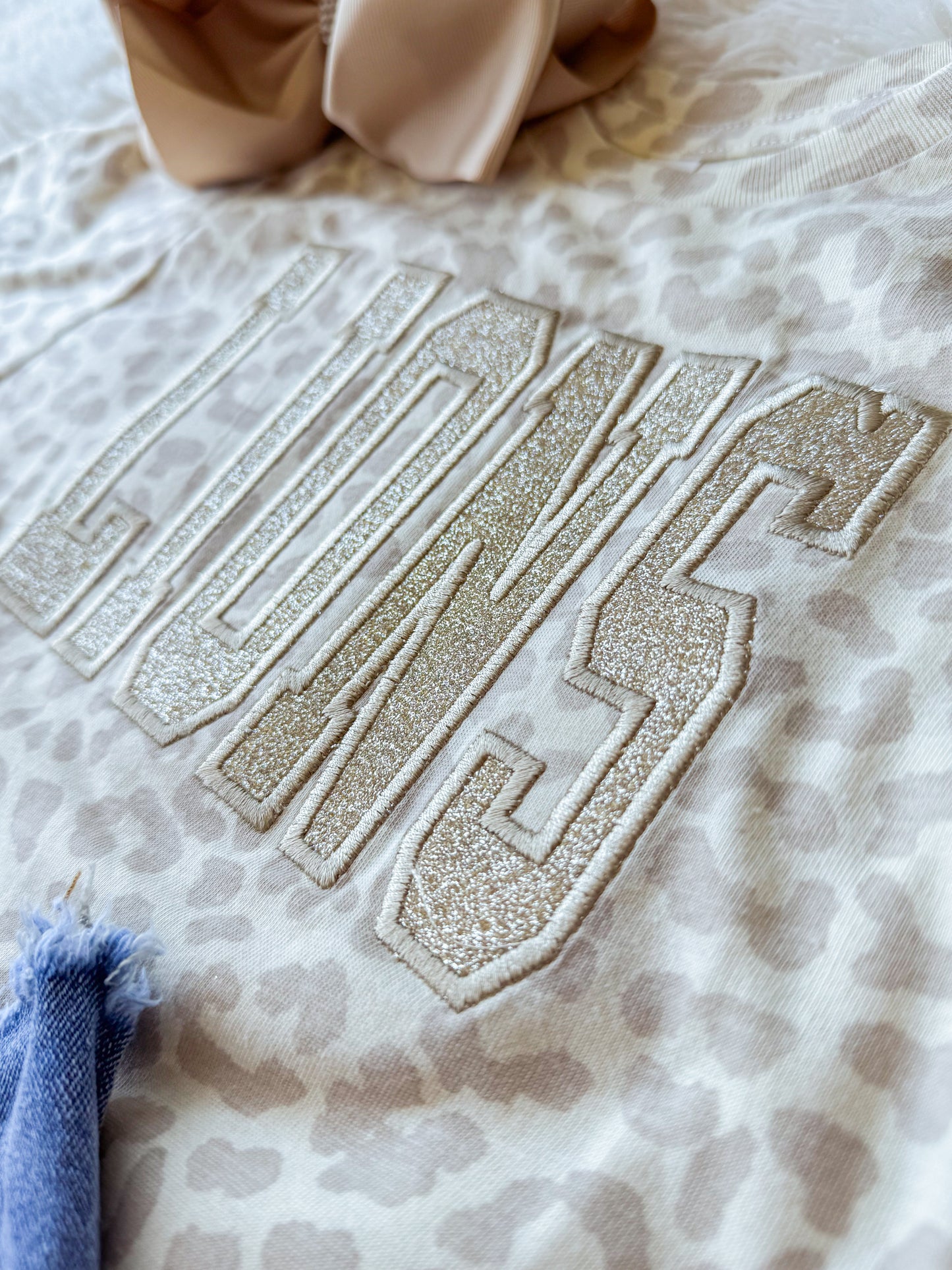 MASCOT Custom Leopard Glitter Appliqué Tees
