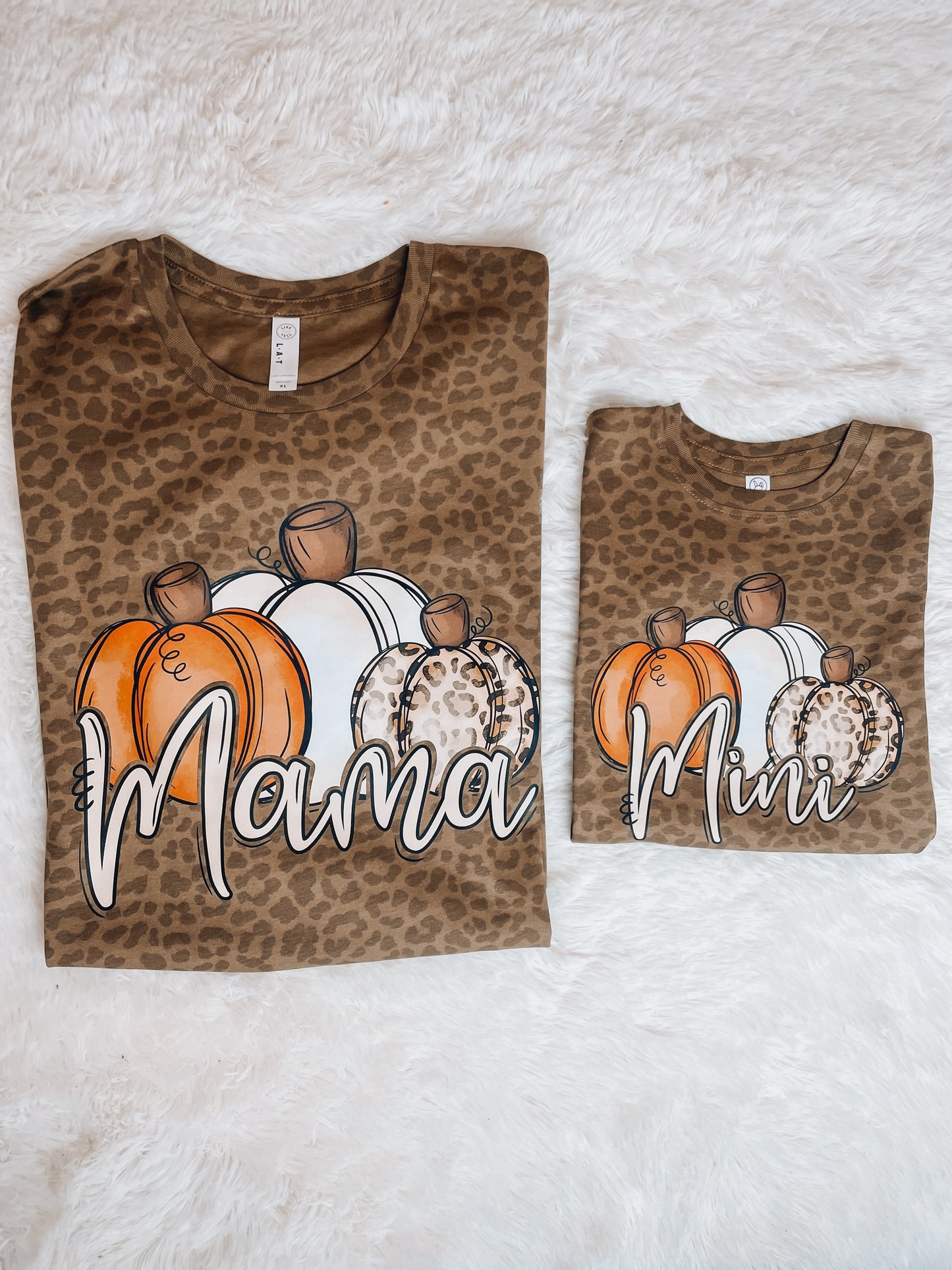 Mama + Mini Leopard Pumpkin Graphic Tee