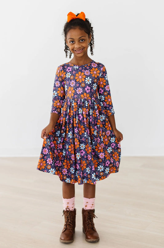 Haunted Garden 3/4 Sleeve Twirl Dress