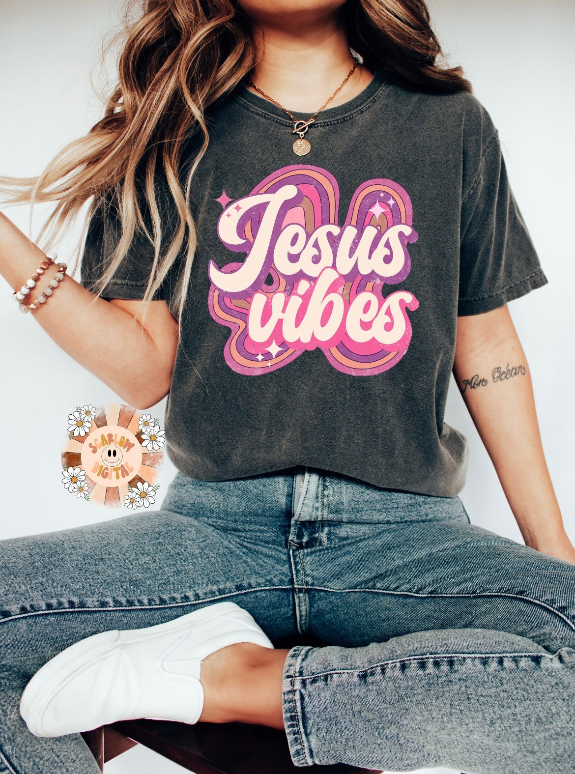 Jesus Vibes Retro Graphic Tee