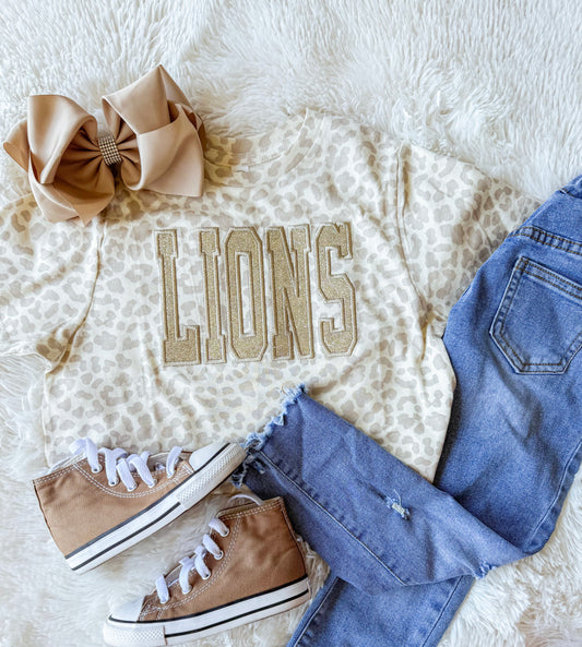 MASCOT Custom Leopard Glitter Appliqué Tees