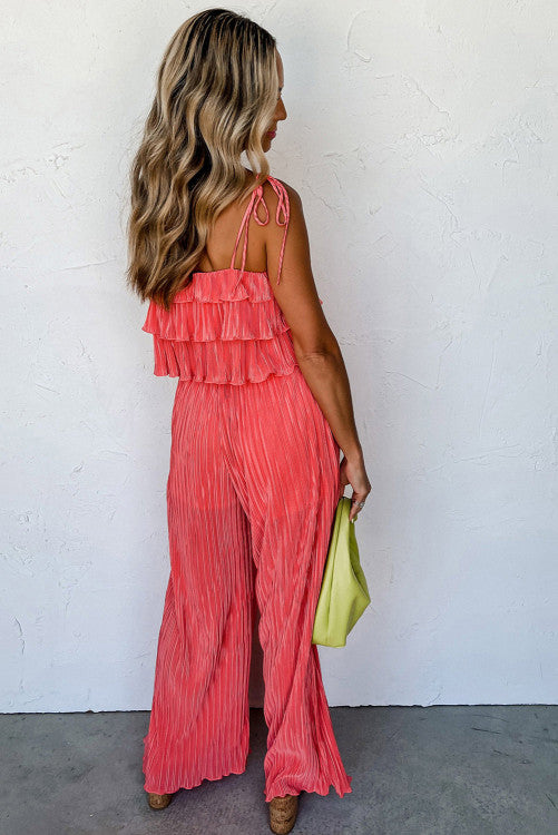 Pleated Two Piece Jumpsuit