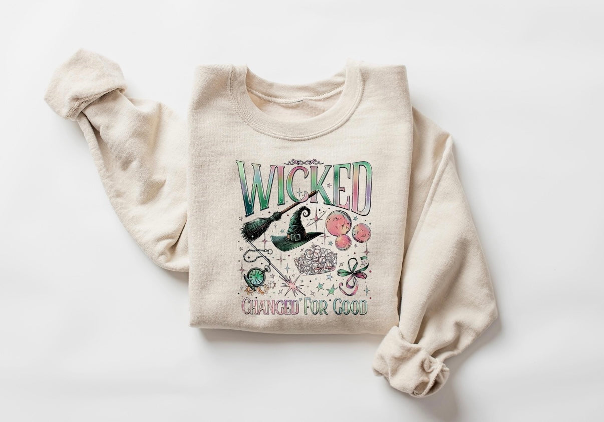 ＷＩＣＫＥＤ graphic Crewneck sweatshirt