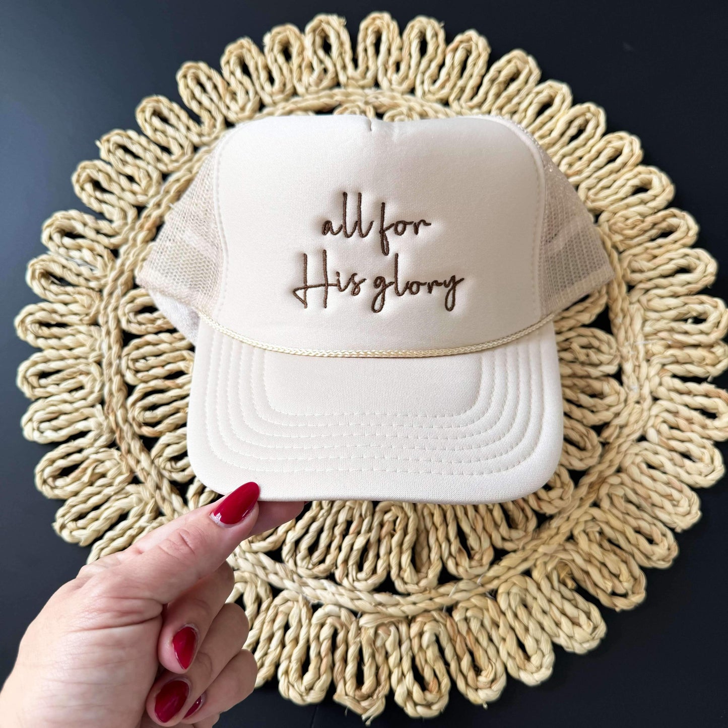 all for His glory trucker hat