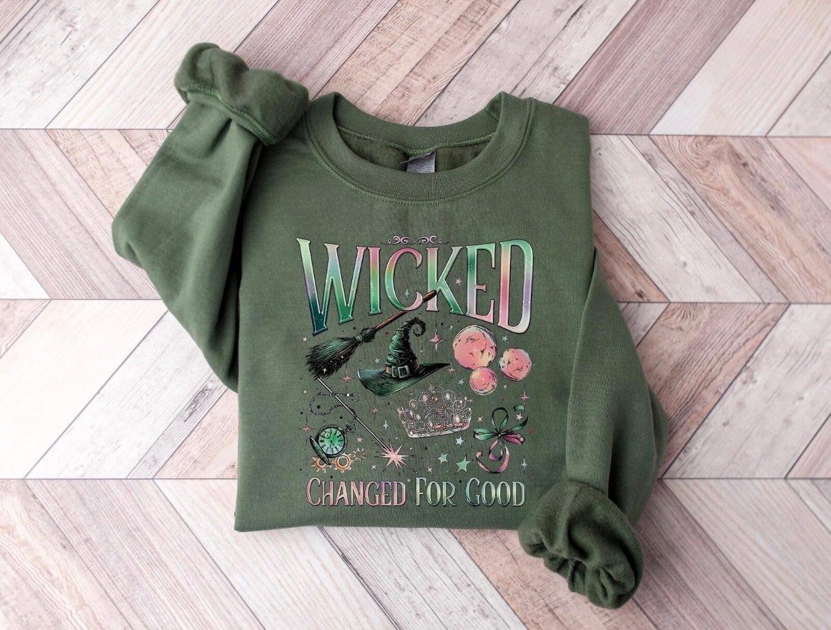 ＷＩＣＫＥＤ graphic Crewneck sweatshirt