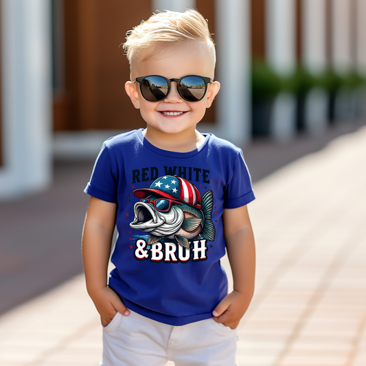 Red white & bruh graphic tee