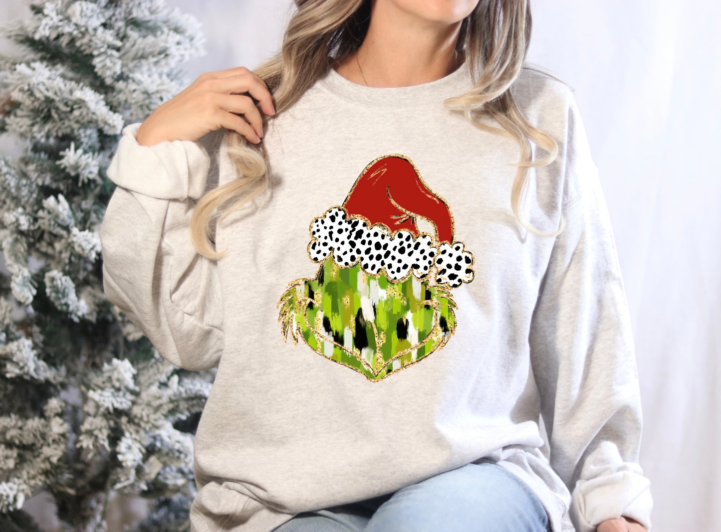 Brush Stroke Green Guy Crewneck Sweatshirt