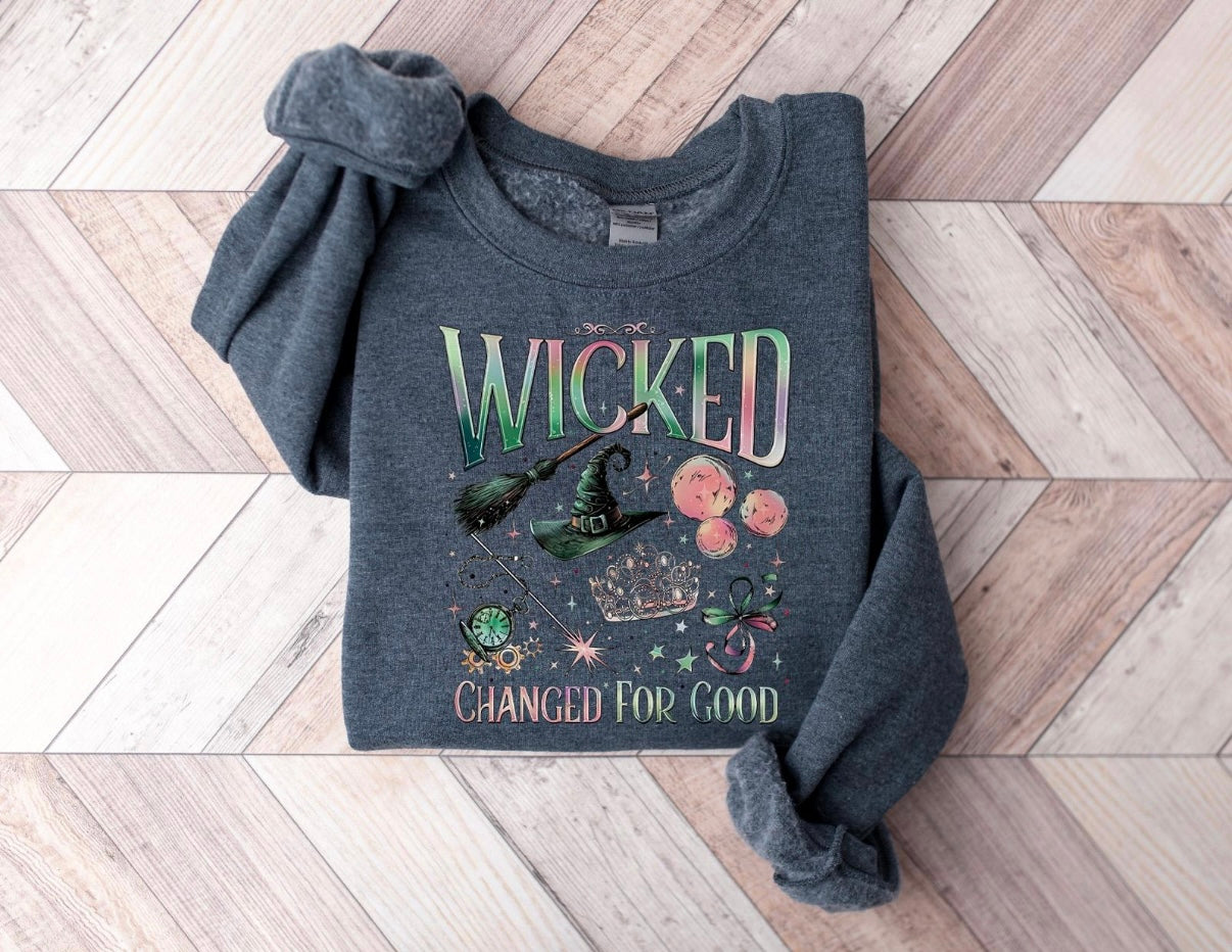 ＷＩＣＫＥＤ graphic Crewneck sweatshirt