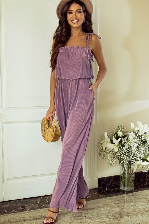 Pleated Two Piece Jumpsuit