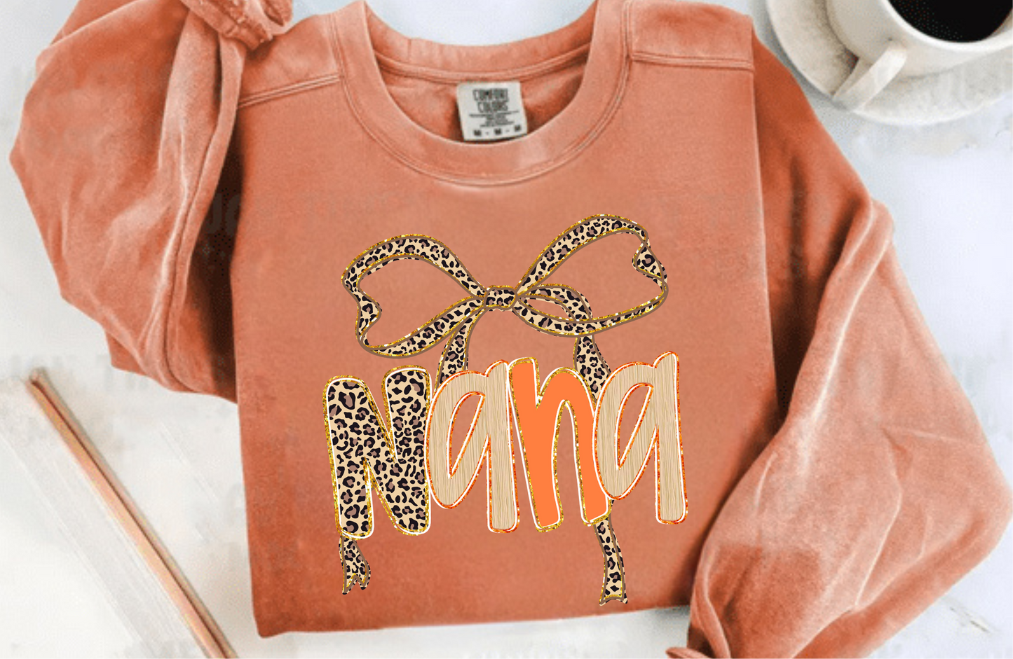 Custom fall leopard sweatshirt