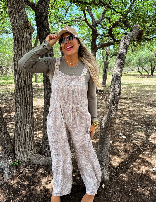 PREORDER- CASSIDY CAMO OVERALLS
