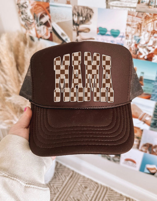 Chocolate checkered Mama trucker