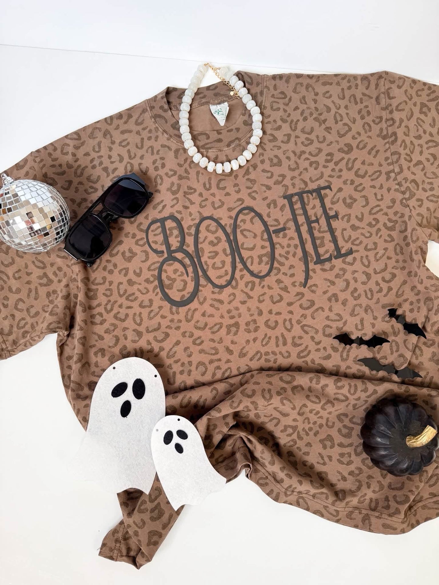 BOO-JEE puff print leopard tee