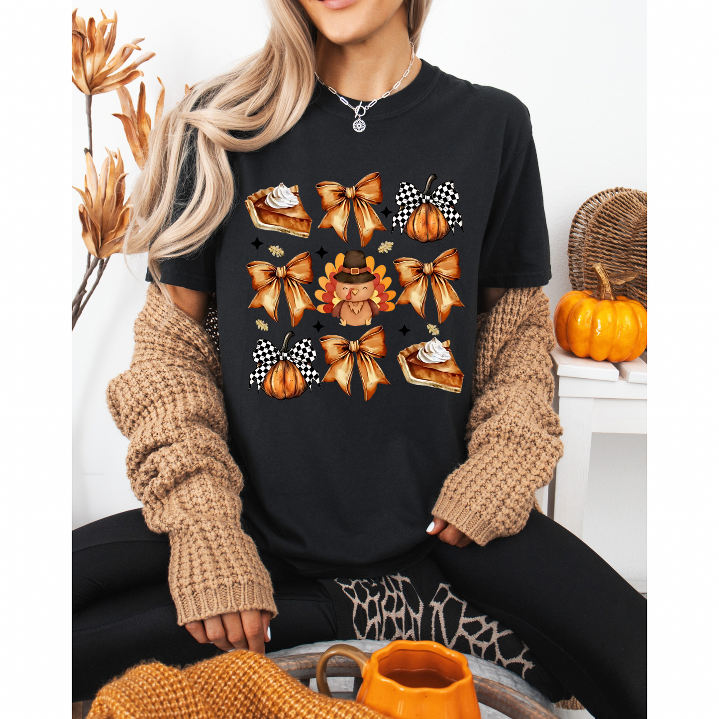 Thanksgiving Coquette Graphic Tee