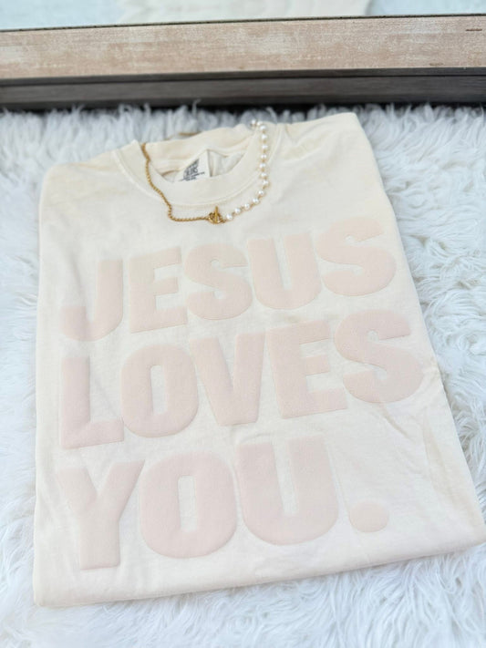 JESUS LOVES YOU x puff tee