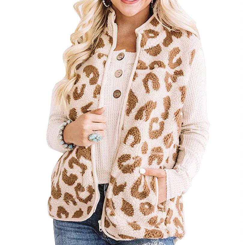 PREORDER Leopard-print Vest Jacket